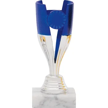 Účastnická cena, výška 15 cm, stříbrná/modrá