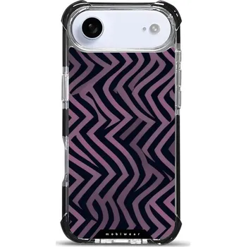 Pouzdro na mobilní telefon Odolný obal Mobiwear MagSafe Elite Bumper - Apple iPhone Air - DA55D Fialové klikyháky (Odolný kryt, pouzdro, obal Mobiwear Elite Bumper na mobil Apple iPhone Air - DA55D Fialové klikyháky, materiál Plast + TPU silikon + kov - zesílená ochrana telefonu,)