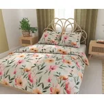 Povlečení bavlněný satén, Floralis, 1 ks 140 x 200/ 1 ks 70 x 90 cm