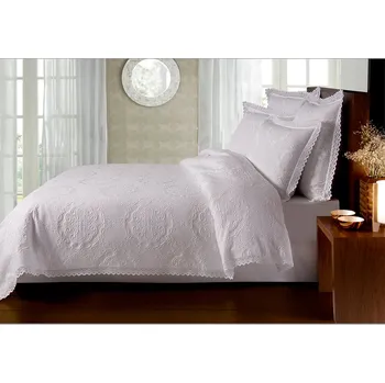 Prostěradlo Přehoz na postel Lumatex bavlna 240 cm x 260 cm bílý