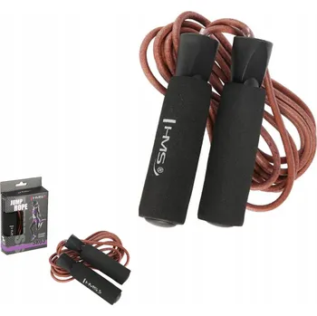 Švihadlo Švihadlo Fitness Kožené 275 CM Pěnové Rukojeti Hladký Pohyb HMS