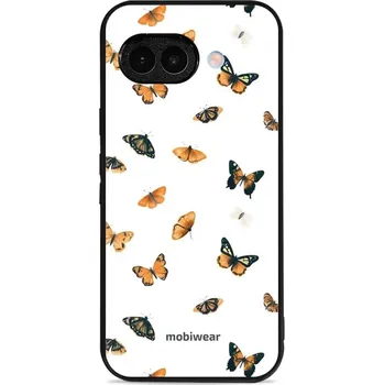 Pouzdro na mobilní telefon Lesklý kryt Mobiwear Glossy - Google Pixel 9A - GP76G Oranžoví motýlci (Prémiové lesklé pouzdro, obal, kryt Mobiwear Glossy na mobil Google Pixel 9A - GP76G Oranžoví motýlci, materiál Plast + TPU silikon - krytí po všech stranách, neošoupatelný potisk,)