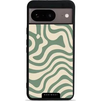Pouzdro na mobilní telefon Lesklý kryt Mobiwear Glossy - Google Pixel 8 - GA57G Zelené a béžové zkrouceniny (Prémiové lesklé pouzdro, obal, kryt Mobiwear Glossy na mobil Google Pixel 8 - GA57G Zelené a béžové zkrouceniny, materiál Plast + TPU silikon - krytí po všech stranách,)