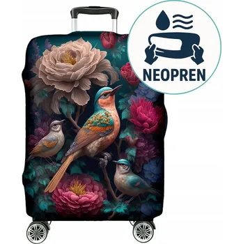 Obal na velký kufr Silné ochranné Pouzdro Zavazadla s potiskem Full Ptáci