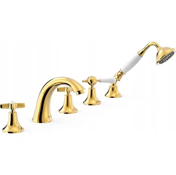 Vodovodní baterie Vanová baterie na okraj vany TRES CLASIC zlatá