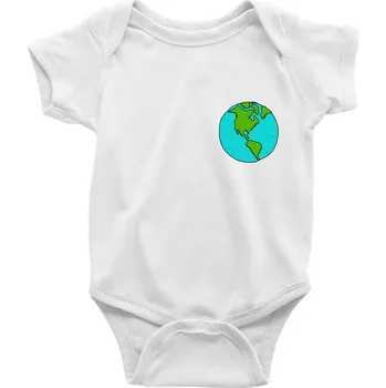 Kojenecký body Planeta na prsu - Amerika - Body kojenecké s krátkým rukávem - Krátký r. 3-6 měs ( Bílá )