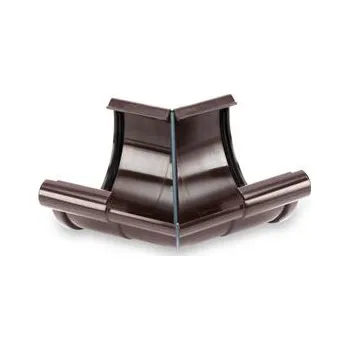 okap PLASTOVÉ OKAPY Žlabový roh vnější 135st. 110mm hnědý