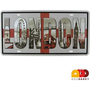 Plechová cedule Plechová cedule - London 31 x 15,5 cm (Retro cedule Londýn)