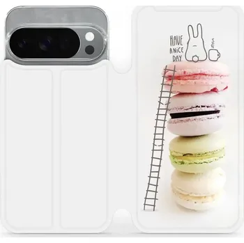 Pouzdro na mobilní telefon Flipové pouzdro Mobiwear - Google Pixel 10 Pro - M090P Makronky (Knížkové flip pouzdro, obal, kryt na mobil Google Pixel 10 Pro - M090P Makronky, materiál Umělá kůže + TPU - ochrana 360°, stojánek, silikonová vanička, magnetické zavírání)