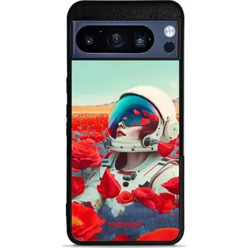 Pouzdro na mobilní telefon Lesklý kryt Mobiwear Glossy - Google Pixel 8 Pro - G001G Astronautka v květech (Prémiové lesklé pouzdro, obal, kryt Mobiwear Glossy na mobil Google Pixel 8 Pro - G001G Astronautka v květech, materiál Plast + TPU silikon - krytí po všech stranách,)