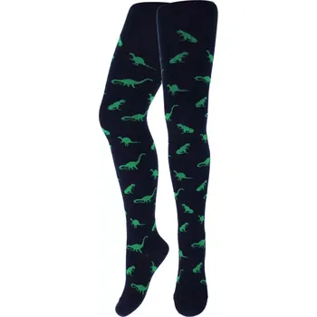 Dámské punčochy Chlapecké punčochy Dinosaurus W - 104-110 / tmavě modrá