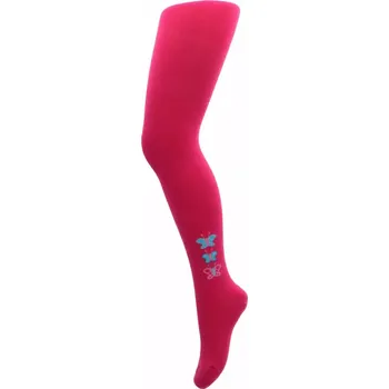 Dámská móda Dívčí punčochy Motýli G - 116-122 / malinová