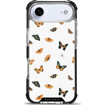 Pouzdro na mobilní telefon Odolný obal Mobiwear MagSafe Elite Bumper - Apple iPhone Air - DP76D Oranžoví motýlci (Odolný kryt, pouzdro, obal Mobiwear Elite Bumper na mobil Apple iPhone Air - DP76D Oranžoví motýlci, materiál Plast + TPU silikon + kov - zesílená ochrana telefonu,)