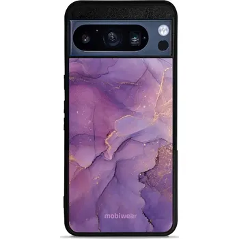 Pouzdro na mobilní telefon Lesklý kryt Mobiwear Glossy - Google Pixel 8 Pro - G050G - Fialový mramor (Prémiové lesklé pouzdro, obal, kryt Mobiwear Glossy na mobil Google Pixel 8 Pro - G050G - Fialový mramor, materiál Plast + TPU silikon - krytí po všech stranách, neošoupatelný)