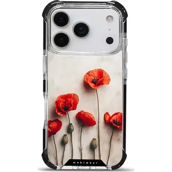 Pouzdro na mobilní telefon Odolný obal Mobiwear MagSafe Elite Bumper - Apple iPhone 17 Pro - D012D Vlčí máky (Odolný kryt, pouzdro, obal Mobiwear Elite Bumper na mobil Apple iPhone 17 Pro - D012D Vlčí máky, materiál Plast + TPU silikon + kov - zesílená ochrana telefonu, podpora)