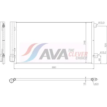 Výparník klimatizace Kondenzátor, klimatizace AVA JE5097D