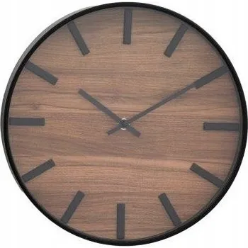 Hodiny Nástěnné hodiny s motivem dřeva Ø 30 cm Vintage
