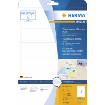 Archivační box Herma HERMA Etik. transparentní A4 matný 97 x 42,3mm wfest 120 St.