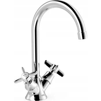 Vodovodní baterie Stojánková umyvadlová baterie Tres stříbrná