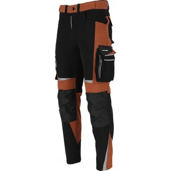 Pánské pracovní kalhoty do pasu stretch hnědo-černé velikost M Lahti Pro