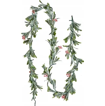 Vánoční dekorace VEVOR Vánoční girlanda 2M s vinnou révou, bobulemi a vánočními světýlky