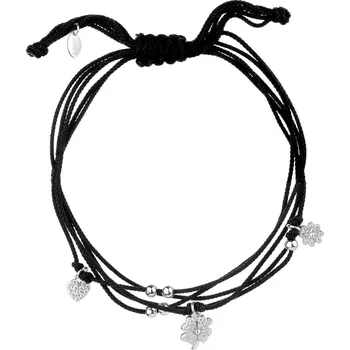 Náramek Náramek se stříbrnými prvky a zirkony - čtyřlístky, srdce - AP541-3850