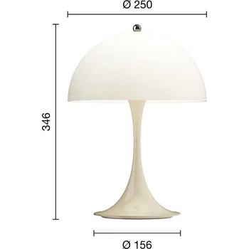 Lampička Louis Poulsen, Bezdrátová lampa Panthella 250 v3, béžová - Formadore