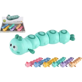 Figurka Červík/housenka vrtící plast 15cm na klíček - mix variant či barev