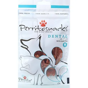 Pamlsek pro psa Perrito 100g Dental Salmon treat dog+cat