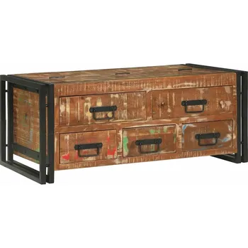 Konferenční stolek vidaXL Konferenční stolek Vícebarevný Masivní obnovované dřevo [4104726]