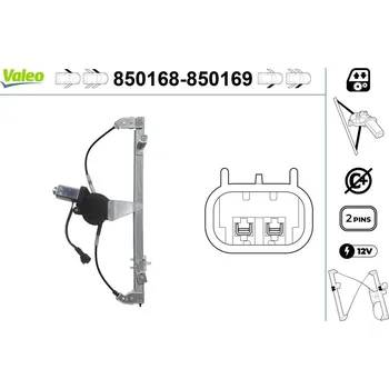 Stahovačka okna Zvedací zařízení oken VALEO 850168