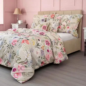 Francouzské saténové povlečení 220x200, 70x90cm Botanica elegance