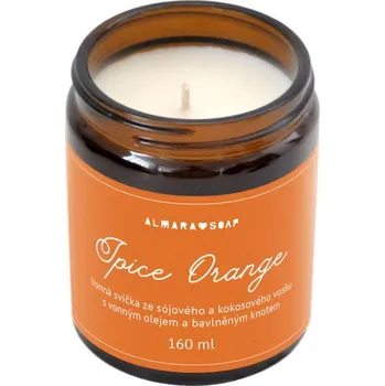 Svíčka Vonná svíčka s vůní pomenančů a koření, 160 ml
