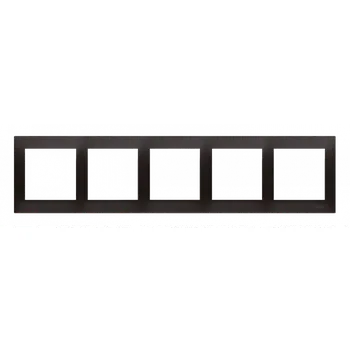 Elektrická zásuvka Rámeček 5 násobný, metalizovaný, Simon 54, barva antracitová metalizovaná