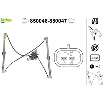 Stahovačka okna Zvedací zařízení oken VALEO 850046