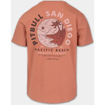 Oblečení a móda PitBull West Coast Triko PLANET SURF - lososové M