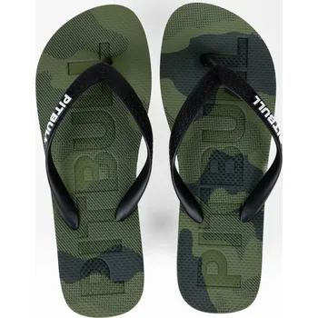 Pánské žabky PitBull West Coast Žabky PITBULL CAMO - maskáčově zelené 44