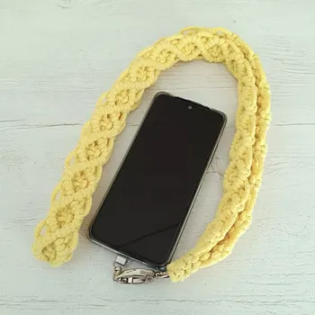 Popruh na mobil žlutý (módní doplňky)