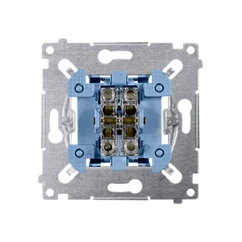 Elektrická zásuvka Ovladač zapínací 2 násobný (přístroj), řazení 1/0+1/0, 10 A / 250 V~, bezšroubové svorky