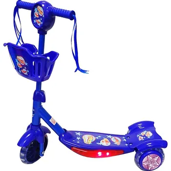 Koloběžka KUBIsport Koloběžka dětská 3 kolečka MODRÁ - svítící