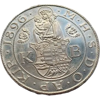 Stříbrný tolar 1896 K.B. – miléniová novoražba Artex 1965 (Proof) 35,92 g, stříbrná mince