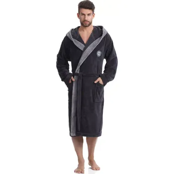 Dámská móda Pánský župan George graphite - L&L grafitová 182/XL