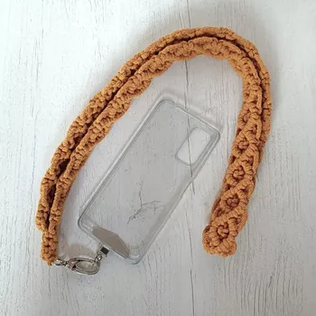 Popruh na mobil - okrový (módní doplňky)