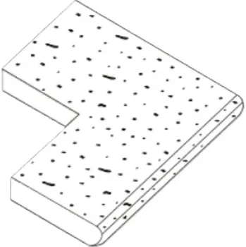 Venkovní dlažba Bazénový lem Ferobet Ardezia, roh vnější, 60 x 60 x 4,5 cm, Antracit