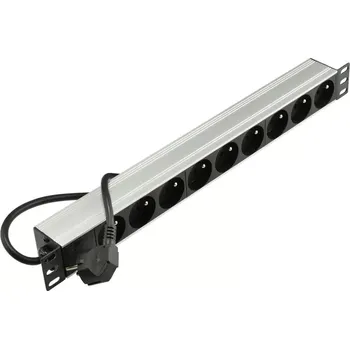 vypínač a zásuvka Napájecí lišta do racku NEKU 22.5002 1U 19" 9 zásuvek