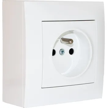 Elektrická zásuvka Zásuvkový blok nástěnný 1x 250V/16A bez kabelu, barva bílá