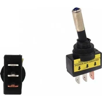 vypínač Páčkový vypínač Chrome typ.1 Led modrý