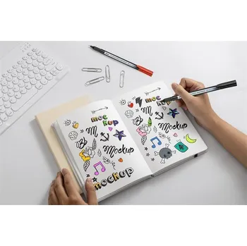 Liner "Pointliner", 6 různých barev, 0,4 mm, sada, PENTEL S40-6