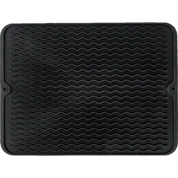 Odkapávač na nádobí Silikonová podložka na sušení nádobí černá 40x30 cm /Vilde