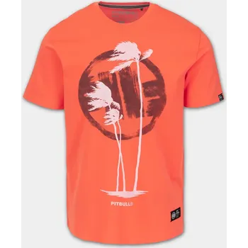 Pánské tričko PitBull West Coast Triko PALMS - lososové M